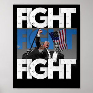 Affiche Trump et l'Amérique dans la lutte contre Trump 2