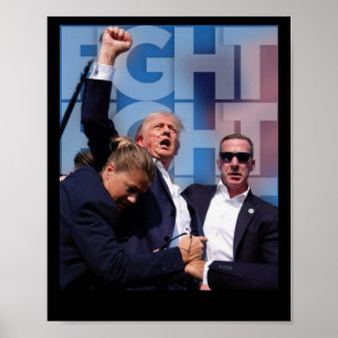 Affiche Trump et l'Amérique dans la lutte contre Trump 4