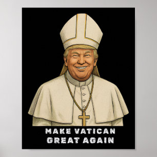 Affiche Trump et le pape du Vatican Trump font du vatikan