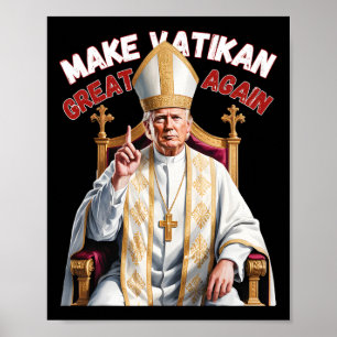 Affiche Trump et le pape du Vatican Trump font du vatikan