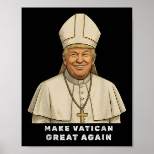 Affiche Trump et le pape du Vatican Trump font du vatikan