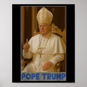 Affiche Trump et l'Eglise du Vatican Le pape Trump