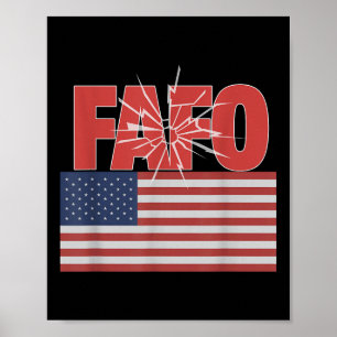 Affiche Trump Fafo, Drôle Fafo Trump American Flag