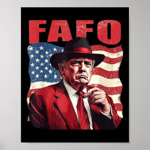 Affiche Trump Fafo Drôle Fafo Trump Drapeau américain