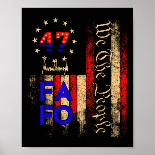 Affiche Trump Fafo F Around Découvrez-nous Drapeau Vintage