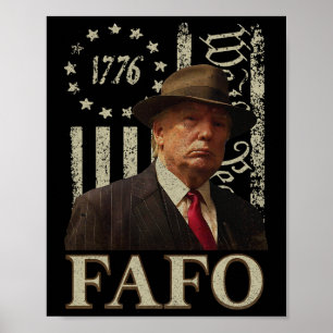Affiche Trump Fafo F Around Découvrez-nous Drapeau Vintage
