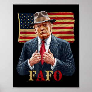 Affiche Trump Fafo F autour Découvrez-nous Drapeau Vintage