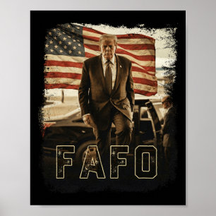 Affiche Trump Fafo Vintage Président Trump 2026