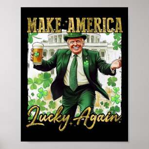 Affiche Trump Faire de l'Amérique chanceuse à nouveau St P