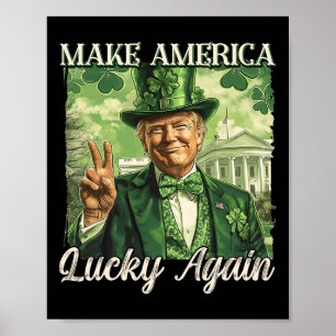 Affiche Trump Faire de l'Amérique chanceuse à nouveau St P