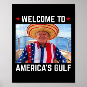 Affiche Trump Fantaisie Golfe Des États-Unis Amérique Trum
