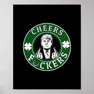 Affiche Trump fête la Saint-Patrick avec un trèfle de Patr