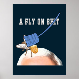 Affiche Trump Fly sur la tête de Pence avec un Tue-tue, ZF