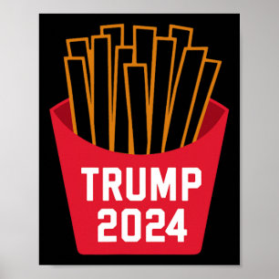 Affiche Trump France Fries 2024 Trump 2024 Trump Fries