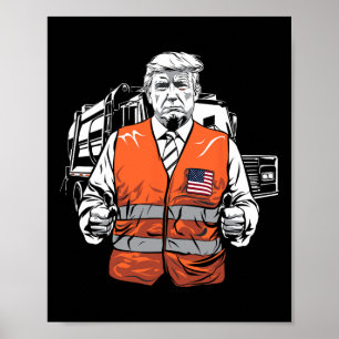 Affiche Trump Garbage Truck Vest