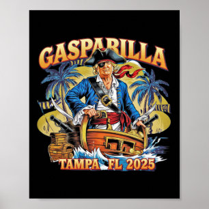 Affiche Trump Gasparilla Tampa Fl 2025 Festival des pirate