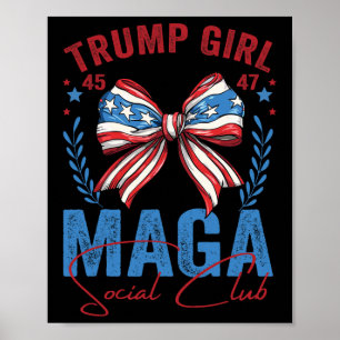 Affiche Trump Girl 45 47 Mega Est 2024 Social Club Voting