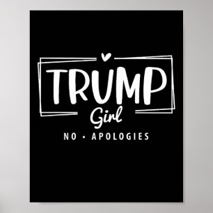 Affiche Trump Girl No excuses Election 2024
