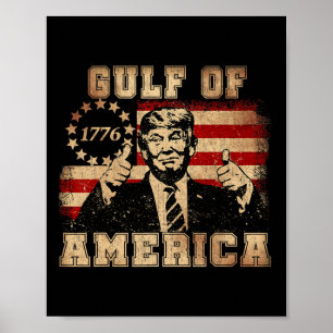 Affiche Trump Golfe des États-Unis Amérique 2025 Trump Mer