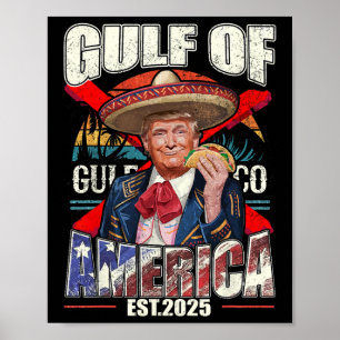 Affiche Trump Golfe des États-Unis Amérique 2025 Trump Mer