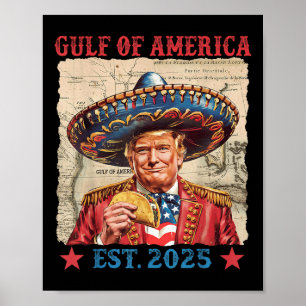 Affiche Trump Golfe Des États-Unis Amérique 2025 Trump Tac