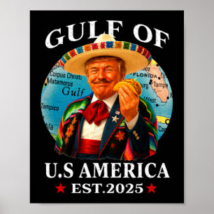 Affiche Trump Golfe Des États-Unis Depuis 2025 Mexique Tru