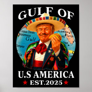 Affiche Trump Golfe Des États-Unis Depuis 2025 Mexique Tru