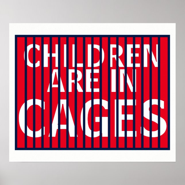 Affiche Trump GOP ICE DHS Immigrant Children in Cages (Devant)