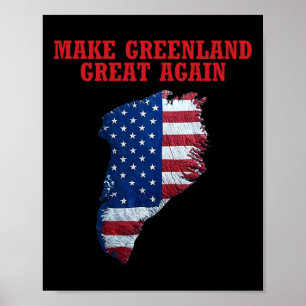 Affiche Trump Groenland États-Unis Drapeau Rendre le Groen