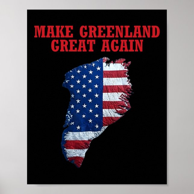 Affiche Trump Groenland États-Unis Drapeau Rendre le Groen (Devant)
