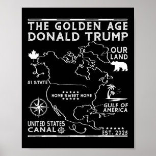 Affiche Trump Groenland Panama Canal Canada Mexique G