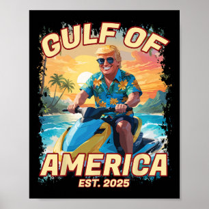 Affiche Trump Gulf Of Usa 2025 Funny 47th Pro Trump Mexico