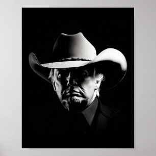 Affiche Trump Head Cowboy Usa 2024 Vote Election Us Maga
