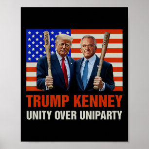 Affiche Trump Kennedy Unity over Uniparty 2024 Funny Elect
