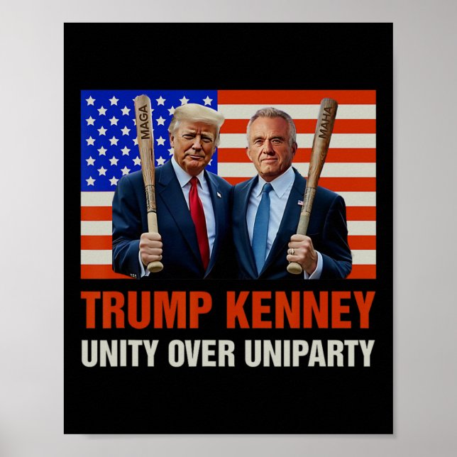Affiche Trump Kennedy Unity Over Uniparty 2025 Funny Elect (Devant)