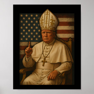 Affiche Trump, le pape républicain de l'Eglise du Vatican