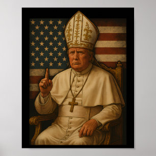 Affiche Trump, le pape républicain de l'Eglise du Vatican
