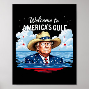 Affiche Trump, le président américain du Mexique du Golfe