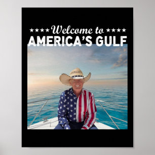 Affiche Trump Le président Trump Boa dans le Golfe du Mexi