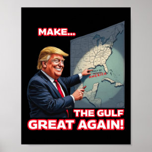 Affiche Trump, le président Trump de l'Amérique du Golfe d