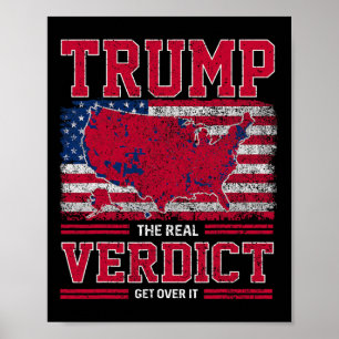 Affiche Trump Le Véritable Verdict Remettez-Le Drapeau Amé