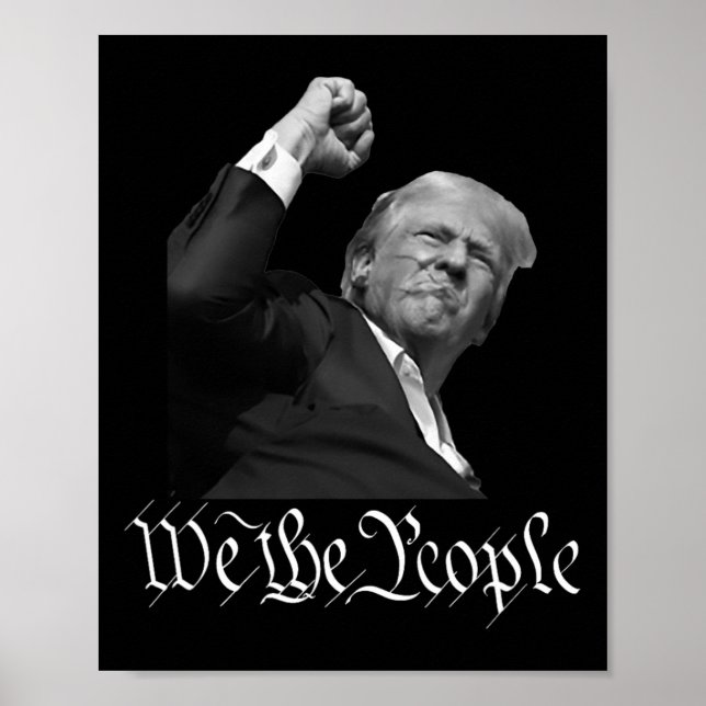 Affiche Trump lève D'Abord Le Peuple (Devant)