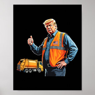 Affiche Trump lève le chapeau Garbyter Truck Worker Americ