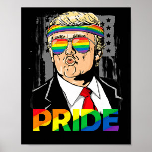 Affiche Trump Lgbt Gay pride Mois Lesbian Biual Transgend