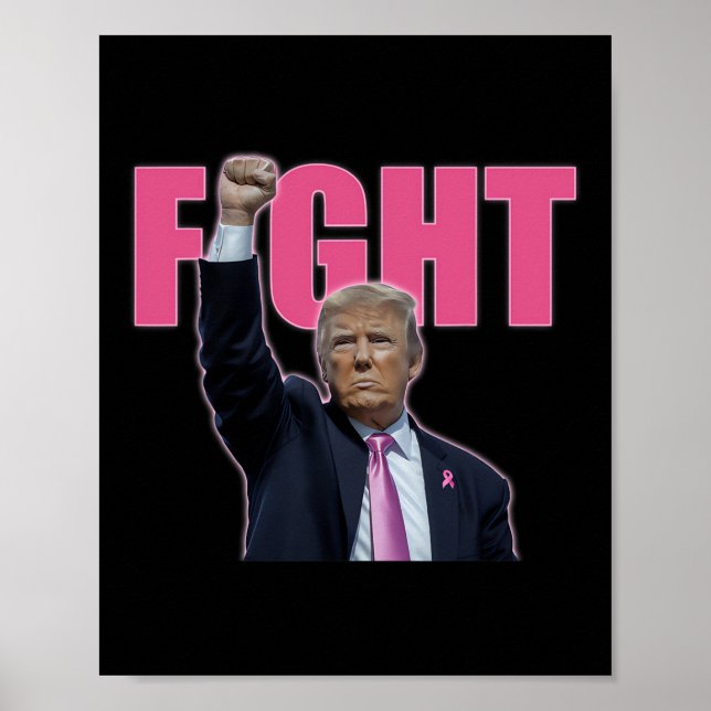 Affiche Trump Lutte Contre Le Cancer Du Sein Sensibilisati (Devant)