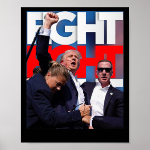 Affiche Trump lutte pour l'Amérique Trump sans dédain 1