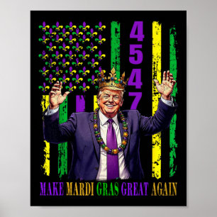 Affiche Trump Mardi Gras Rend Mardi Gras Grand