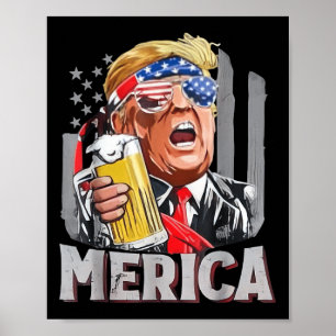 Affiche Trump Merica Rendre 4 juillet grand à nouveau les