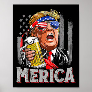 Affiche Trump Merica Rendre 4 juillet grand à nouveau les