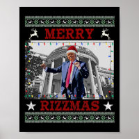 Trump Merrry Rizzmas Drôle Humoristique Danse Trum